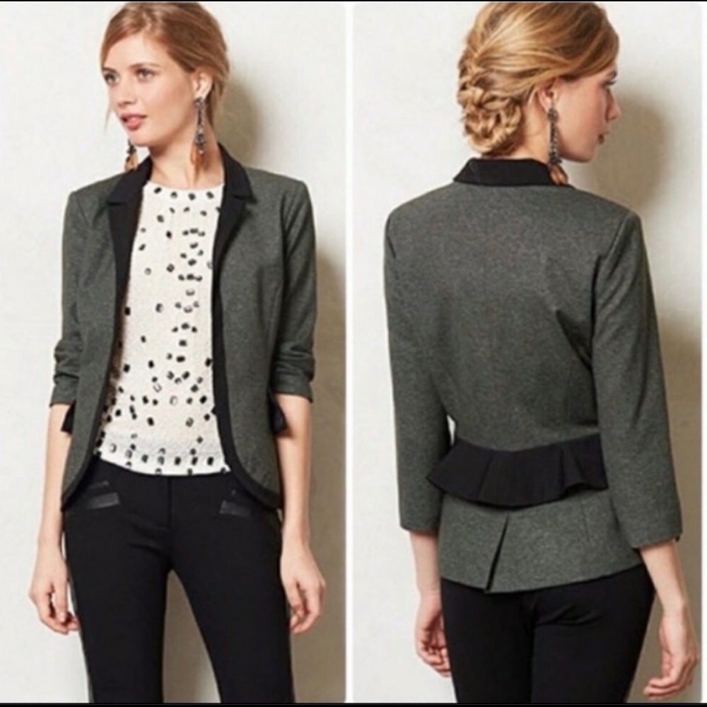Anthropologie Cartonnier black blazer